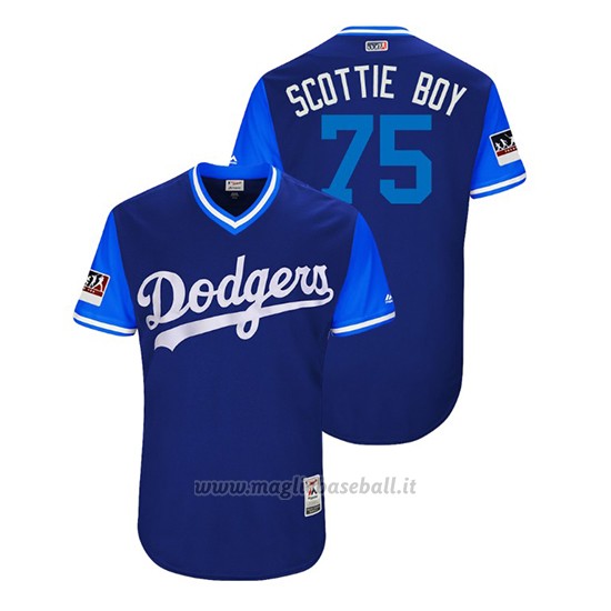 Maglia Baseball Uomo Los Angeles Dodgers Scott Alexander 2018 Llws Players Weekend Scottie Boy Royal